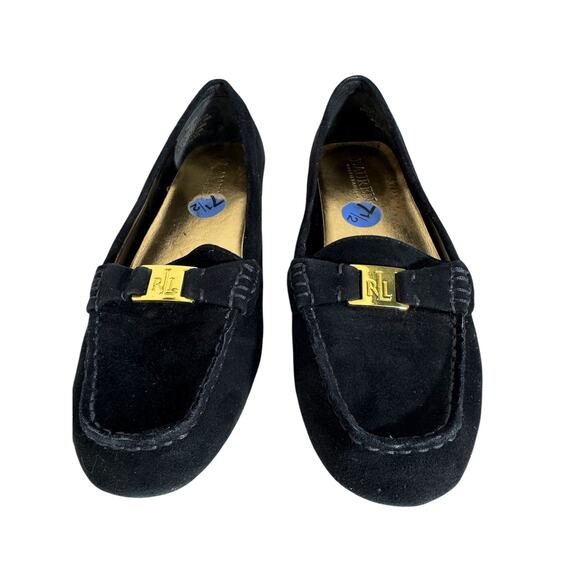 "LAUREN RALPH LAUREN" Careigh Suede Driving Loafers SZ 7.5 Floor Sample Like New - Picture 2 of 12